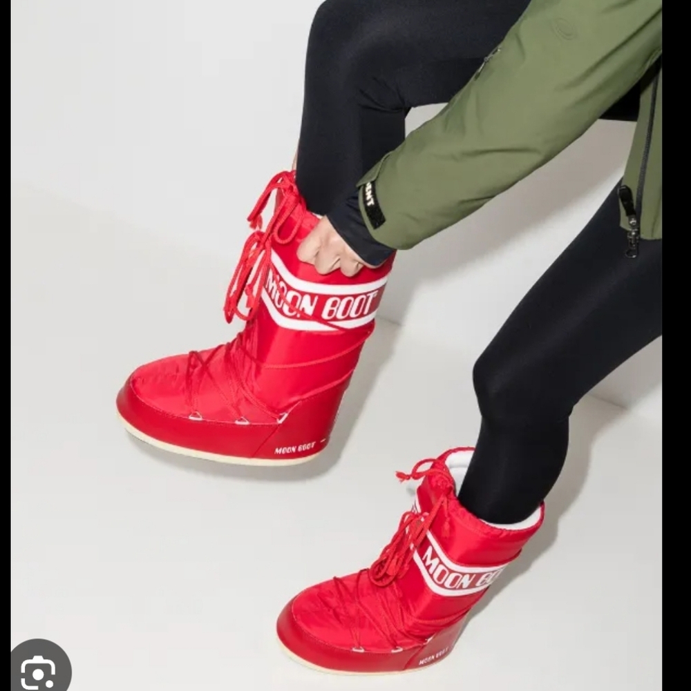 Moon Boot Icon Snow Boot - Red Moon Boots Red Icon Boots - Picture 3 of 16